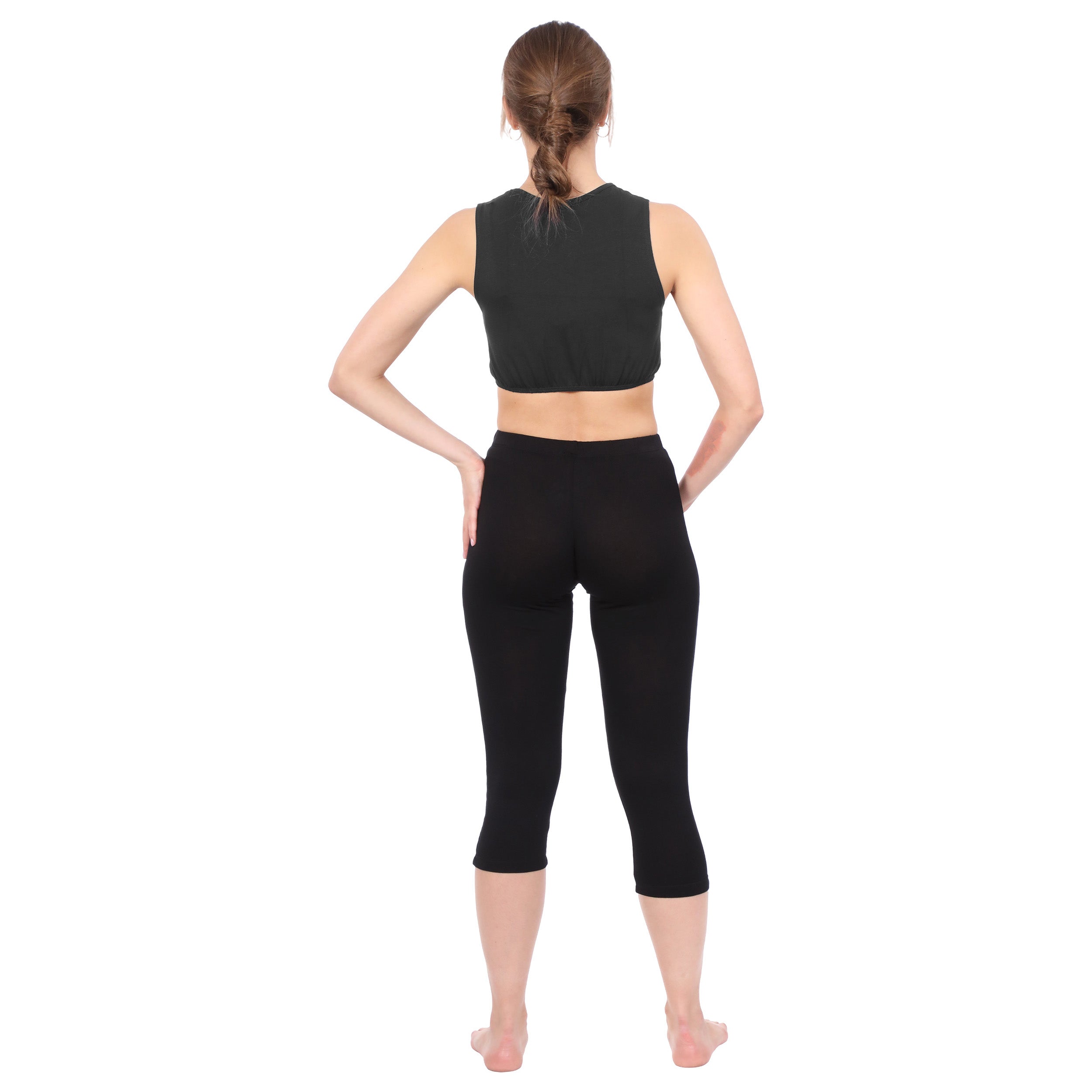 Modest Neck Cropped Layering Shell