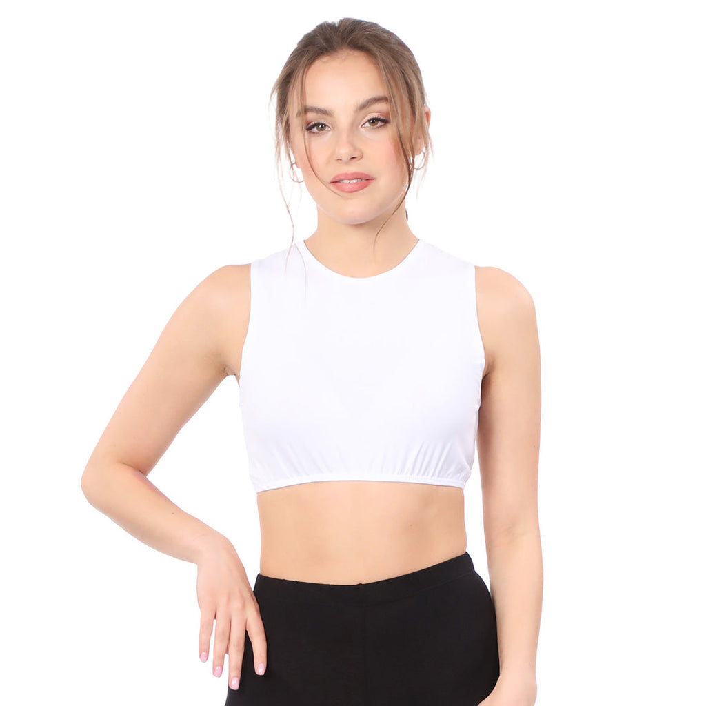 Modest Neck Cropped Layering Shell